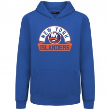 Подростковая New York Islanders Levelwear Royal Podium Banner Arch Pullover Hoodie