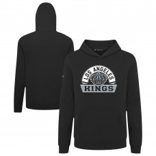 Подростковая Los Angeles Kings Levelwear Black Podium Banner Arch Pullover Hoodie