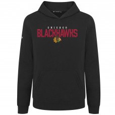 Толстовка Подростковая Chicago Blackhawks Levelwear Black Podium Carve Толстовка Подростковая Chicago Blackhawks Levelwear Black Podium Carve