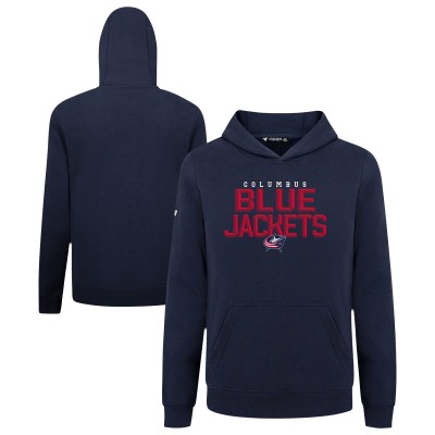 Подростковая Columbus Blue Jackets Levelwear Navy Podium Carve Pullover Hoodie
