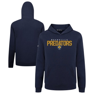 Подростковая Nashville Predators Levelwear Navy Podium Carve Pullover Hoodie