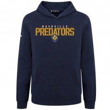 Подростковая Nashville Predators Levelwear Navy Podium Carve Pullover Hoodie
