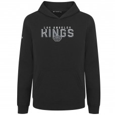 Подростковая Los Angeles Kings Levelwear Black Podium Carve Pullover Hoodie