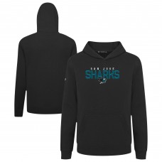 Подростковая San Jose Sharks Levelwear Black Podium Carve Pullover Hoodie Подростковая San Jose Sharks Levelwear Black Podium Carve Pullover Hoodie