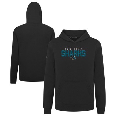 Подростковая San Jose Sharks Levelwear Black Podium Carve Pullover Hoodie