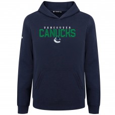 Подростковая Vancouver Canucks Levelwear Navy Podium Carve Pullover Hoodie