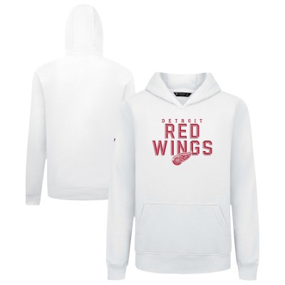 Подростковая Detroit Red Wings Levelwear White Podium Carve Pullover Hoodie