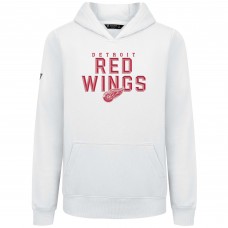 Подростковая Detroit Red Wings Levelwear White Podium Carve Pullover Hoodie