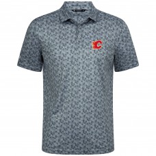 Calgary Flames Levelwear Gray Frost Polo