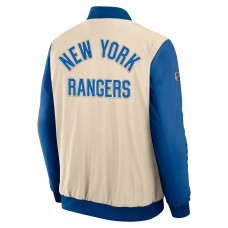 New York Rangers Fanatics Natural 2026 NHL Winter Classic Authentic Pro Full-Zip Bomber Jacket