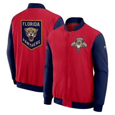 Florida Panthers Fanatics Bright Cardinal 2026 NHL Winter Classic Authentic Pro Full-Zip Bomber Jacket