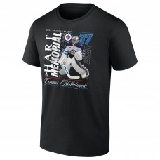 Футболка Winnipeg Jets Connor Hellebuyck Black 2025 Hart Trophy Winner