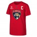 Футболка Youth Florida Panthers Aleksander Barkov Red 2025 Stanley Cup Champions Name & Number