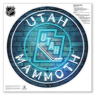 Utah Mammoth 28 x 28 Neon Primary Wall Decal