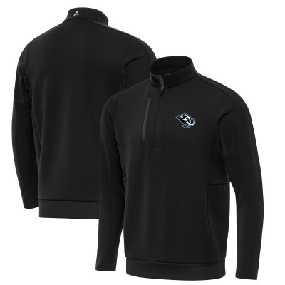 Utah Mammoth Antigua Black Generation Quarter-Zip Pullover