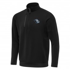Utah Mammoth Antigua Black Generation Quarter-Zip Pullover