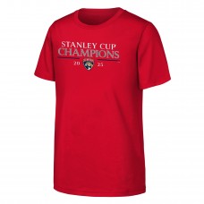 Футболка Подростковая Florida Panthers Fanatics Red 2025 Stanley Cup Champions Signature Roster