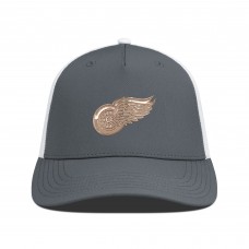 Бейсболка Detroit Red Wings Levelwear Charcoal/White Signal Copper Insignia Trucker Бейсболка Detroit Red Wings Levelwear Charcoal/White Signal Copper Insignia Trucker