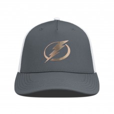 Бейсболка Tampa Bay Lightning Levelwear Charcoal/White Signal Copper Insignia Trucker