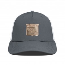 Бейсболка New York Rangers Levelwear Charcoal/White Signal Copper Insignia Trucker Бейсболка New York Rangers Levelwear Charcoal/White Signal Copper Insignia Trucker