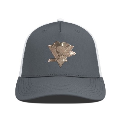 Бейсболка Pittsburgh Penguins Levelwear Charcoal/White Signal Copper Insignia Trucker