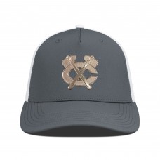 Бейсболка Chicago Blackhawks Levelwear Charcoal/White Signal Copper Insignia Trucker