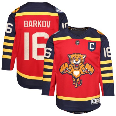 Подростковая Florida Panthers Aleksander Barkov Outerstuff Red 2026 NHL Winter Classic Premier Jersey
