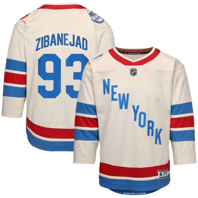 Preschool New York Rangers Mika Zibanejad Outerstuff White 2026 NHL Winter Classic Premier Jersey