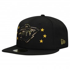 Бейсболка Minnesota Wild New Era Black Military Appreciation Digital Camo Stars 59FIFTY