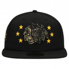 Бейсболка Chicago Blackhawks New Era Black Military Appreciation Digital Camo Stars 59FIFTY Бейсболка Chicago Blackhawks New Era Black Military Appreciation Digital Camo Stars 59FIFTY