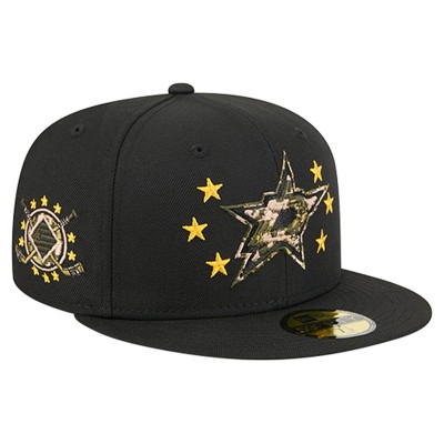 Бейсболка Dallas Stars New Era Black Military Appreciation Digital Camo Stars 59FIFTY