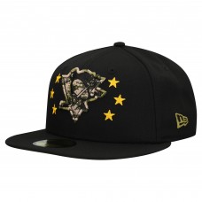 Бейсболка Pittsburgh Penguins New Era Black Military Appreciation Digital Camo Stars 59FIFTY