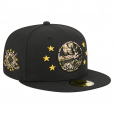 Бейсболка New York Islanders New Era Black Military Appreciation Digital Camo Stars 59FIFTY