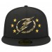 Бейсболка Tampa Bay Lightning New Era Black Military Appreciation Digital Camo Stars 59FIFTY