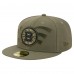 Бейсболка Boston Bruins New Era Olive Military Appreciation Flag 59FIFTY