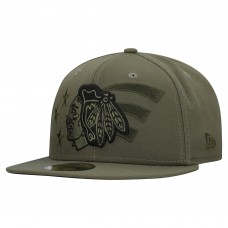 Бейсболка Chicago Blackhawks New Era Olive Military Appreciation Flag 59FIFTY Бейсболка Chicago Blackhawks New Era Olive Military Appreciation Flag 59FIFTY