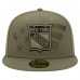 Бейсболка New York Rangers New Era Olive Military Appreciation Flag 59FIFTY