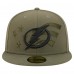 Бейсболка Tampa Bay Lightning New Era Olive Military Appreciation Flag 59FIFTY
