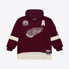 Detroit Red Wings Mitchell & Ness x Just Don Crimson Jersey Hoodie
