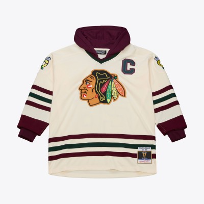Джерси с капюшоном Chicago Blackhawks Mitchell & Ness x Just Don Cream