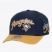 Pittsburgh Penguins Mitchell & Ness x Just Don Navy/Gold Wave Script Pro Strapback Hat