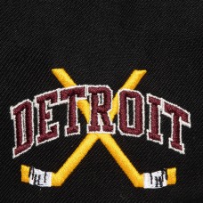 Detroit Red Wings Mitchell & Ness x Just Don Black/Maroon Wave Script Pro Strapback Hat Detroit Red Wings Mitchell & Ness x Just Don Black/Maroon Wave Script Pro Strapback Hat