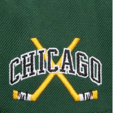 Бейсболка Chicago Blackhawks Mitchell & Ness x Just Don Green/Black Wave Script Pro Бейсболка Chicago Blackhawks Mitchell & Ness x Just Don Green/Black Wave Script Pro