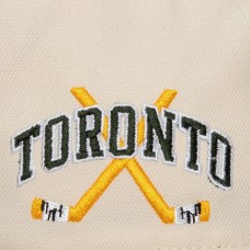 Toronto Maple Leafs Mitchell & Ness x Just Don Cream/Green Wave Script Pro Strapback Hat