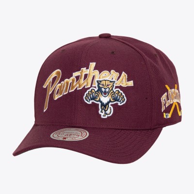 Бейсболка Florida Panthers Mitchell & Ness x Just Don Maroon Wave Script Pro