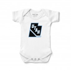 Newborn & Малышам Utah Mammoth Chad & Jake White Stick and State Logo Bodysuit