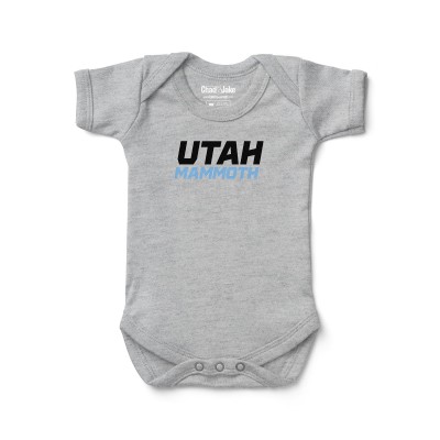Newborn & Малышам Utah Mammoth Chad & Jake Heather Gray Wordmark Bodysuit