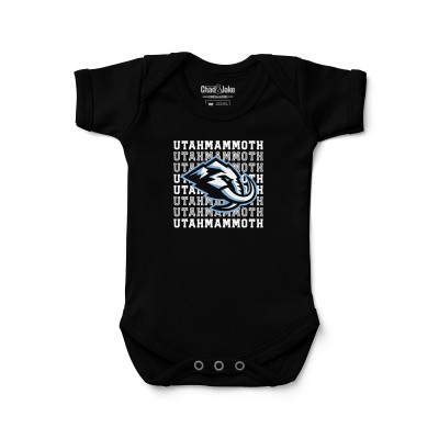 Newborn & Малышам Utah Mammoth Chad & Jake Black Retro Bodysuit
