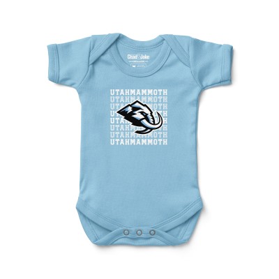 Newborn & Малышам Utah Mammoth Chad & Jake Light Blue Retro Bodysuit