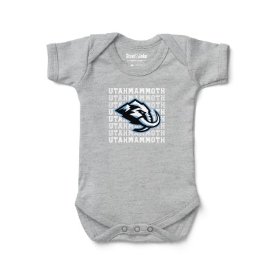 Newborn & Малышам Utah Mammoth Chad & Jake Heather Gray Retro Bodysuit